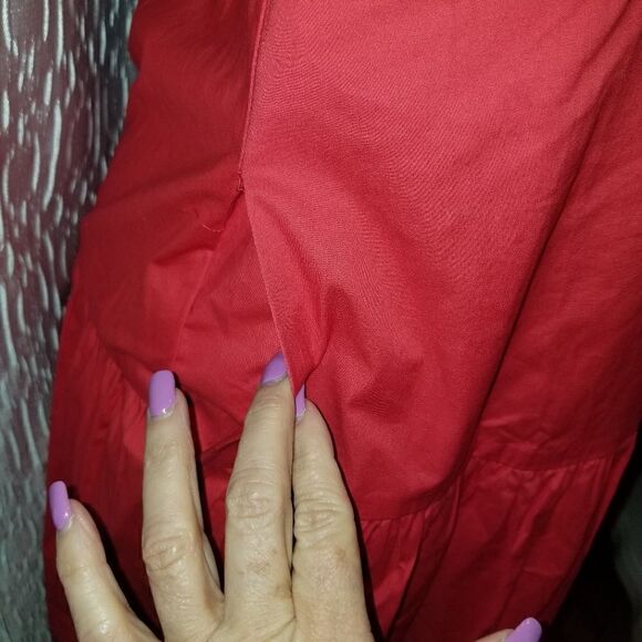 Maggy London Women's Ruffle V-Neck Halter Tiered Maxi Vacation Resort Event 6 - Picture 8 of 15